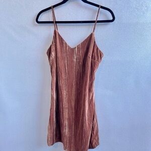 NWT | NORDSTORM ELODIE ROSE GOLD VELOR BODYCON MINI DRESS | SIZE XS​​